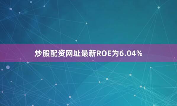 炒股配资网址最新ROE为6.04%